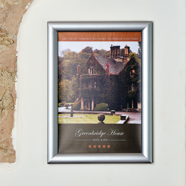 Alumex Snap Poster Display Frame in Silver