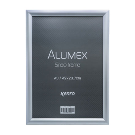 Alumex Snap Poster Display Frame in Silver