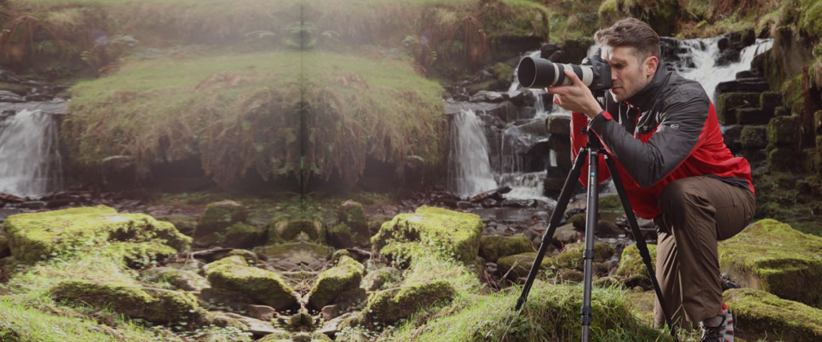 photography tripod on location