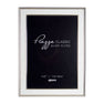 Piazza Classic silver-plated photo frames with white leather inlay on white background