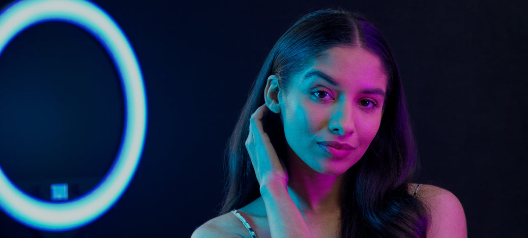 ring light content creator set up