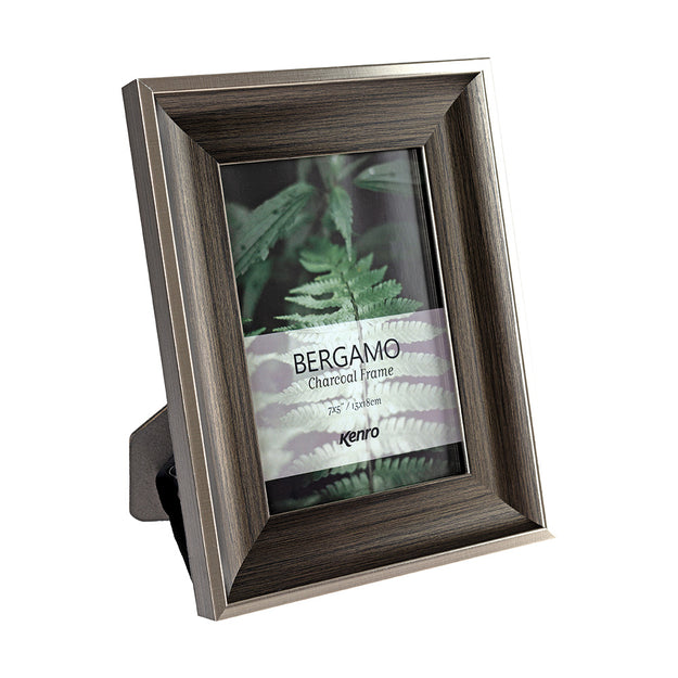 Bergamo Charcoal Wood Effect Photo Frame