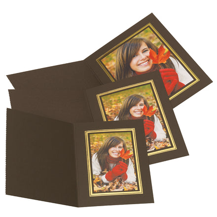 Slip-In Photo Folders (Brown)