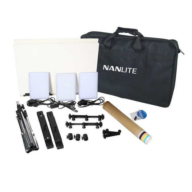 NanLite 20W Bi-Colour LED Fresnel 3-Light Kit