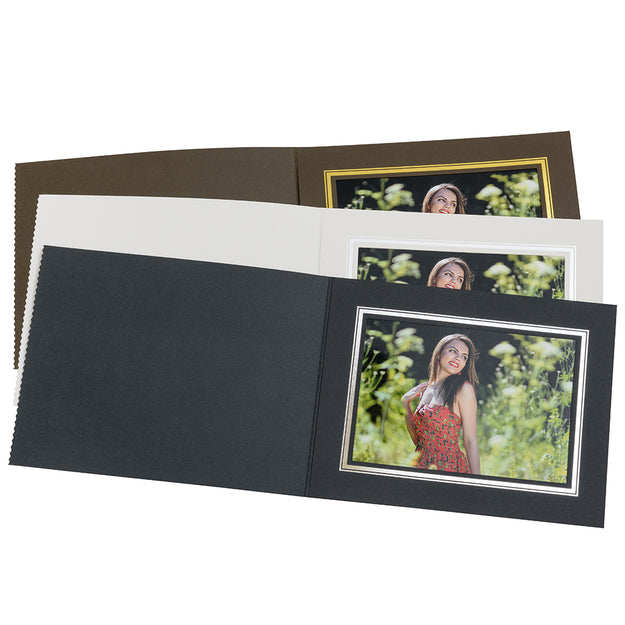 Slip-In Photo Folders (Brown)