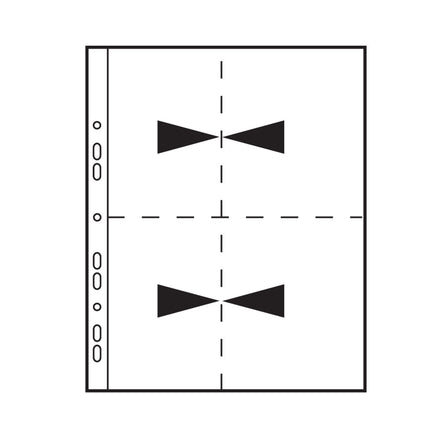 White Photo Storage Pages for 4 Photos 6x4" (Pack of 10)